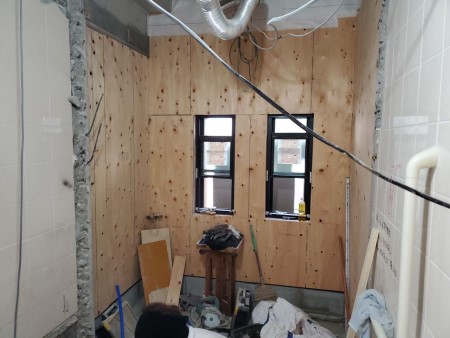 浴室リフォーム　外壁新設